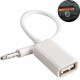 ΜΕΤΑΤΡΟΠΕΑΣ USB  θηλυκό σε 3.5mm αρσενικό καλώδιο λευκό 