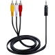 Καλώδιο εικόνας και Ήχου, Jack 3.5mm male - 3x RCA male 1.00m