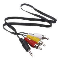 Καλώδιο εικόνας και Ήχου, Jack 3.5mm male - 3x RCA male 1.00m