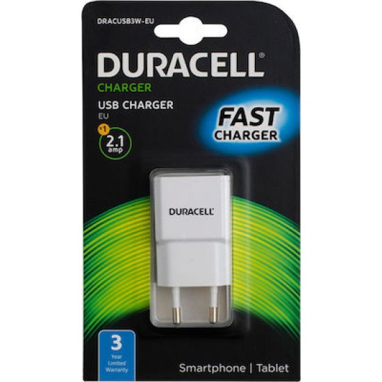 ΦΟΡΤΙΣΤΗΣ USB DURACELL ΓΙΑ ΚΙΝΗΤΟ- TABLET 5V / 2.1A