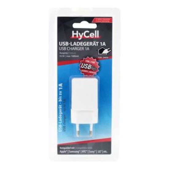 ΦΟΡΤΙΣΤΗΣ USB HyCell 5V / 1A