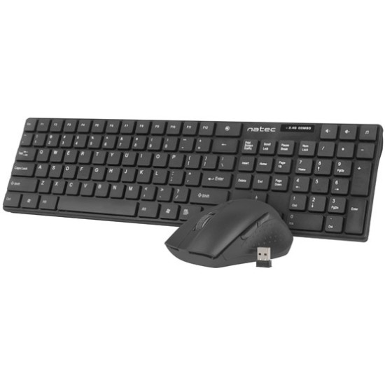 Σετ Ασύρματο Πληκτρολόγιο & Ποντίκι Natec Stingray NZB-1440 2in1 Μαύρο