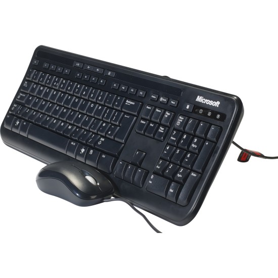 SET Πληκτρολόγιο-Ποντίκι Microsoft 600 WIRED Ενσύρματο Black 