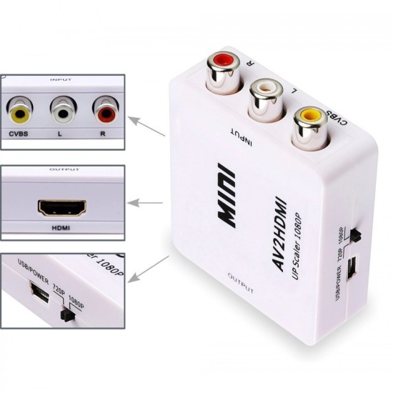 ΜΕΤΑΤΡΟΠΕΑΣ HDMI ΣΕ 3 RCA - CVBS - AV FULL HD