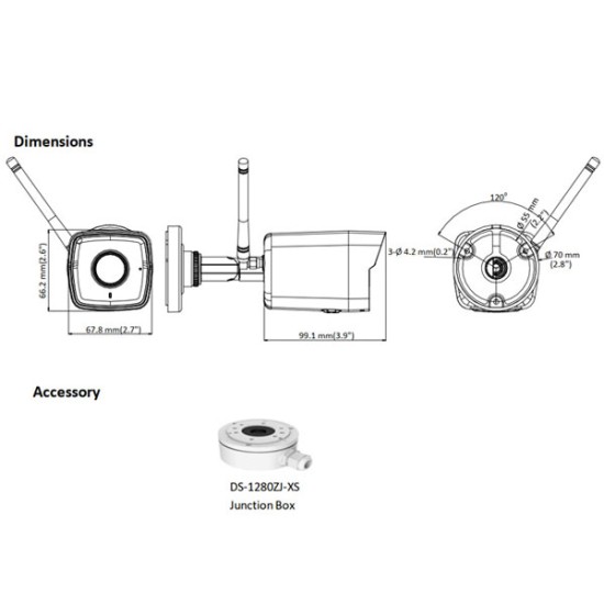 ΚΑΜΕΡΑ ΔΙΚΤΥΑΚΗ HIKVISION NETWORK IP DS-2CV1021G0-IDW1