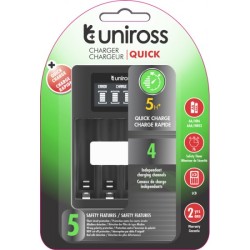 Uniross Φορτιστής QUICK με οθόνη LCD