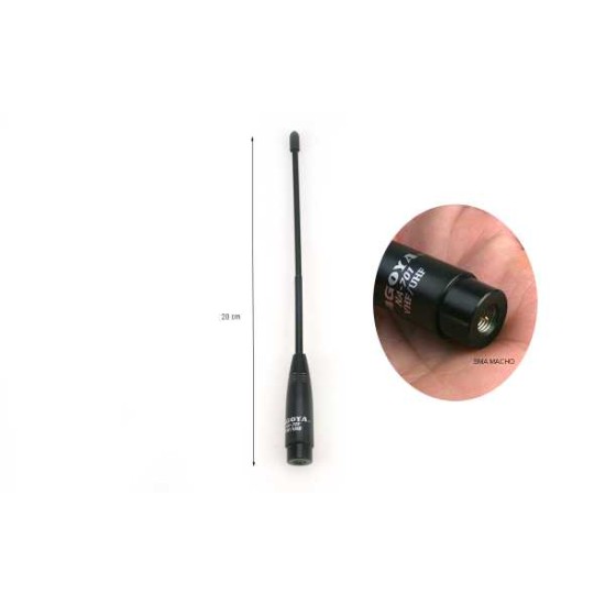 ΚΕΡΑΙΑ ΦΟΡΗΤΟΥ ΠΟΜΠΟΔΕΚΤΗ  NAGOYA 702V MALE (VHF-UHF) FLEX  29 cm